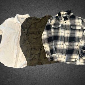 Old navy lot of 3 button and shirt youth size XL 14-16